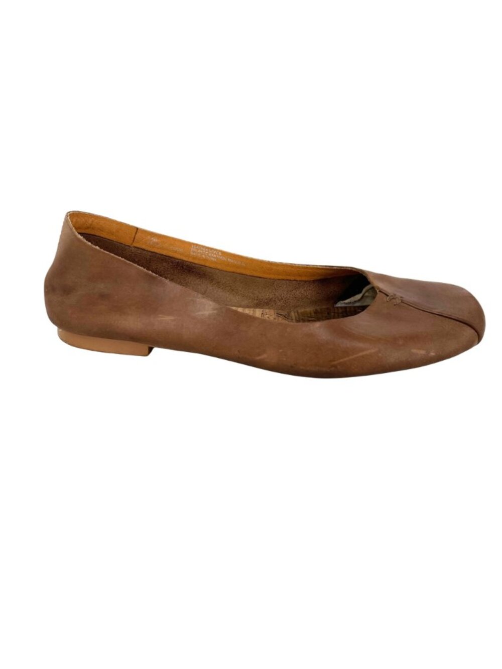 Korks Padilla Leather Comfort Flats Square Toe Slip On Tan Brown Boho Size 7.5 - Picture 5 of 12